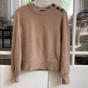 Neutral colored J. Crew crew neck sweater